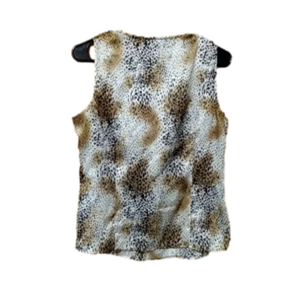 Leopard Print Career Blouse M NWOT - Picture 2 of 2